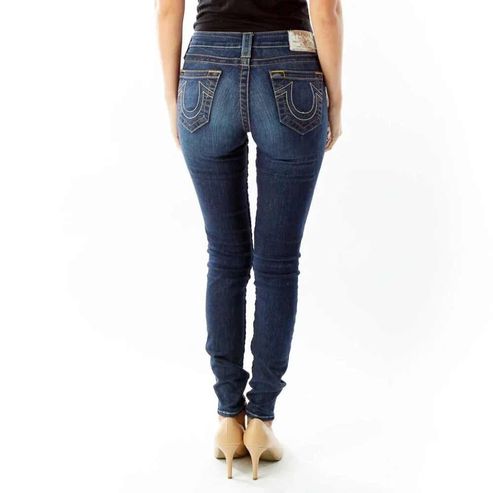 True Religion Brand Jeans Blue Skinny Jeans - Picture 2 of 6